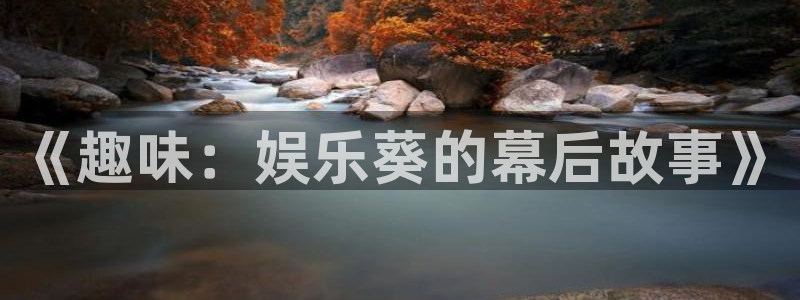 高德娱乐：《趣味：娱乐葵的幕后故事》